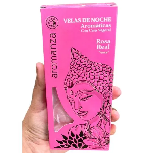 Velas de noche aromanza rosa Real
